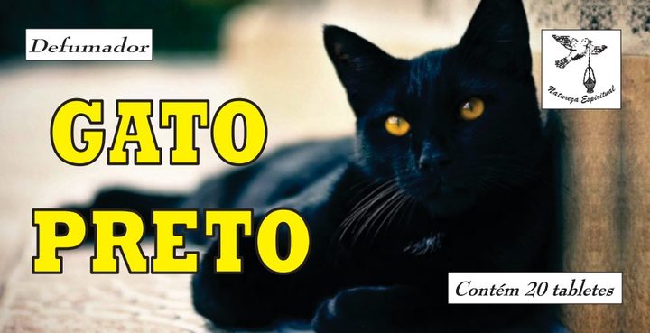 Defumador Gato Preto Natureza Espiritual